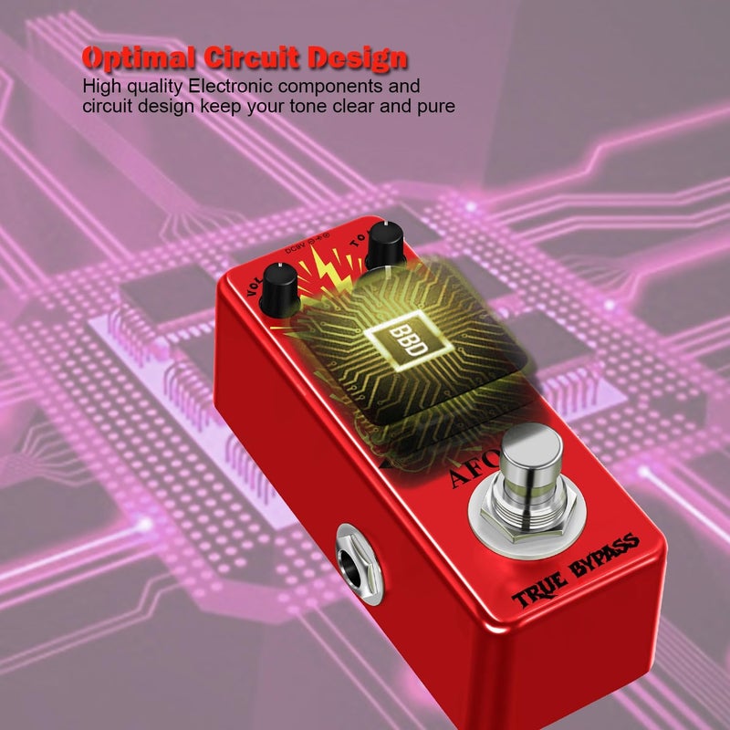 AFOT Classic Fuzz Guitar Pedal Vintage Fuzz Mini Guitar Effects Pedal Traditional Fuzz Effect, Plump and Rich Tone,Guitar Effects Pedal True Bypass - Image 5